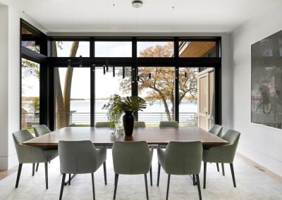 Dining Room in Lake Minnetonka Mountain Modern home