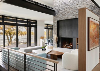 Family Room in Lake Minnetonka Mountain Modern home