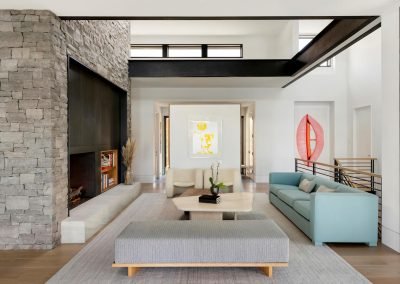 Family Room in Lake Minnetonka Mountain Modern home