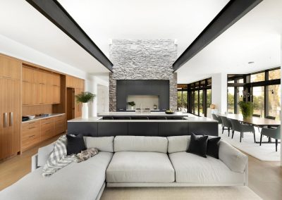 Living Room in Lake Minnetonka Mountain Modern home