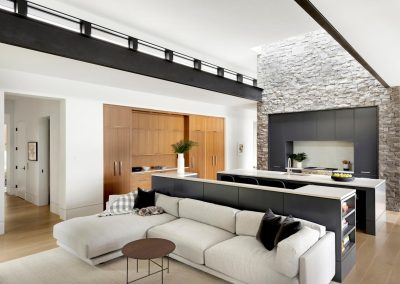 Living Room in Lake Minnetonka Mountain Modern home